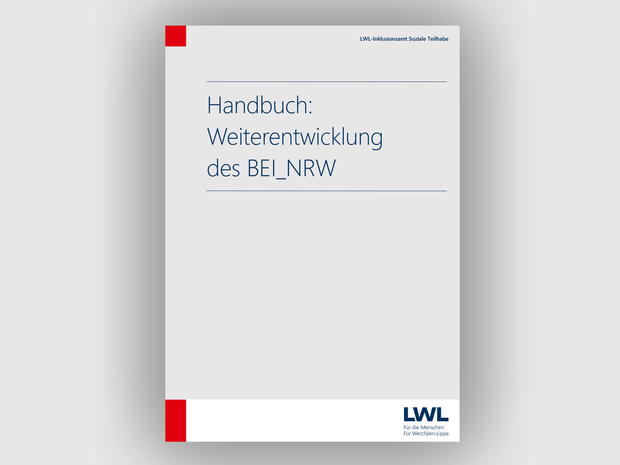 Titelseite mit Schrift: Handbuch: Weiterentwicklung des BEI_NRW