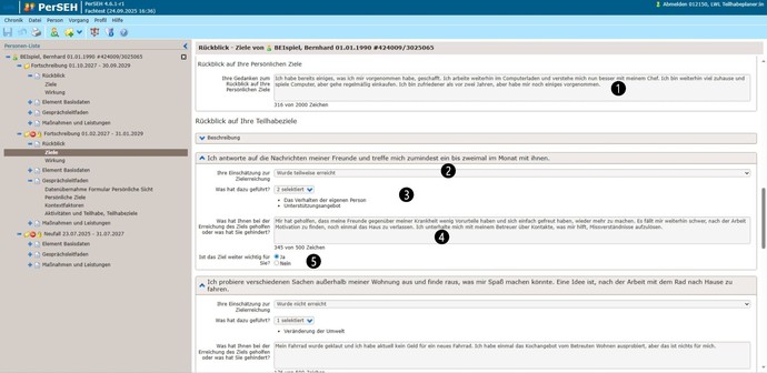 Screenshot PerSEH  Gedanken zum Rückblick und Rückblick Teilhabeziele
