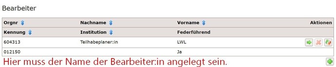 Screenshot PerSEH Übersicht Bearbeitungsrechte Vorgangsebene