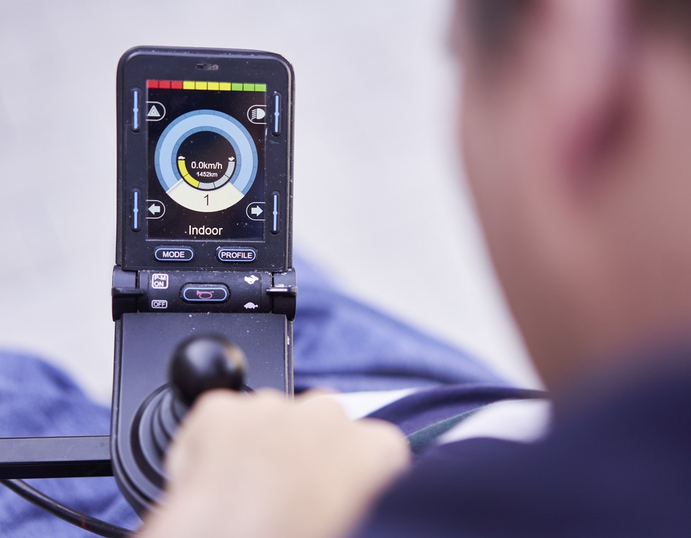 Bildschirm eines elektrischen Rollstuhls