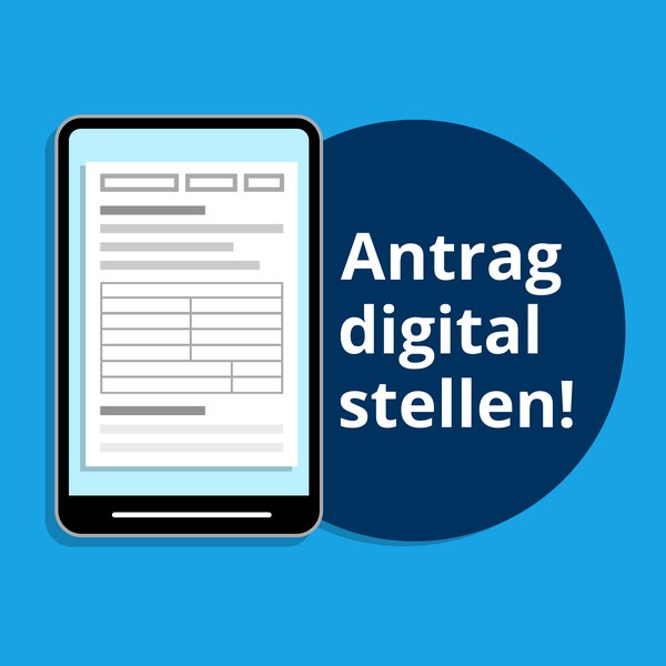 Info-Grafik Antrag digital stellen