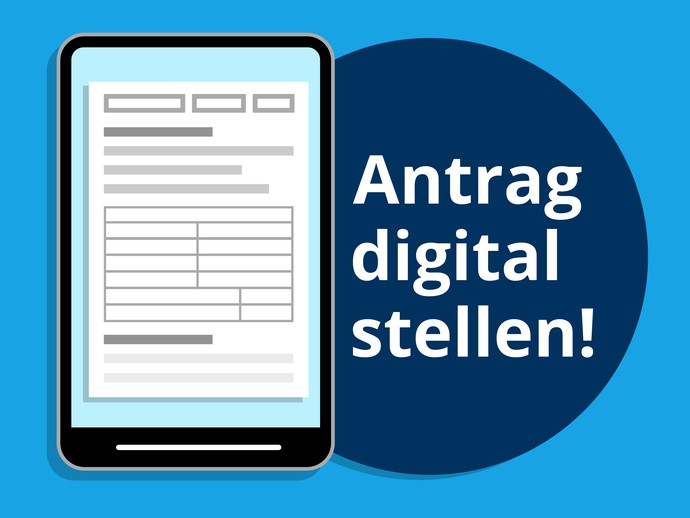 Info-Grafik: Antrag digital stellen! (vergrößerte Bildansicht wird geöffnet)
