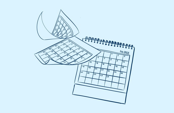 Illustration eines Kalenders