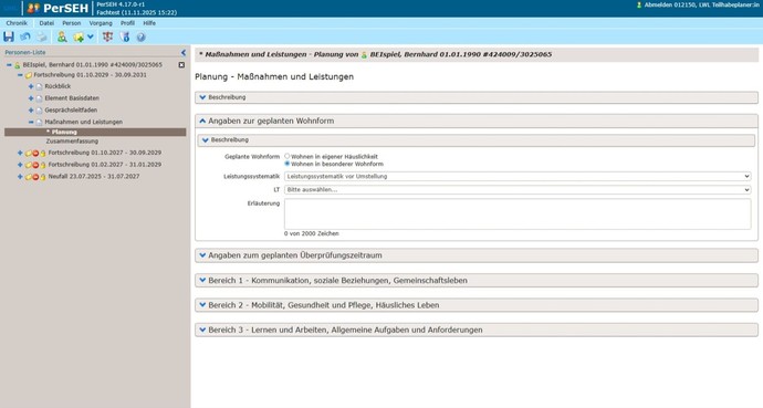 Screenshot PerSEH Eintrag der besonderen Wohnform