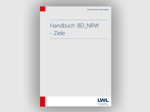 Titelseite mit Schrift: Handbuch BEI_NRW - Ziele