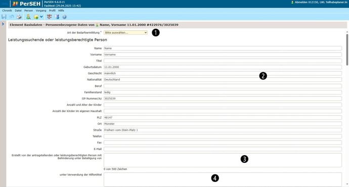 Scrrenshot Seite Personenbezogene Daten