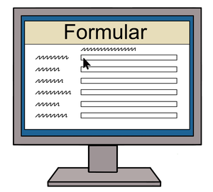 Ein Formular im Internet