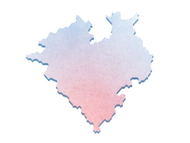 Illustration einer Karte von Westfalen-Lippe