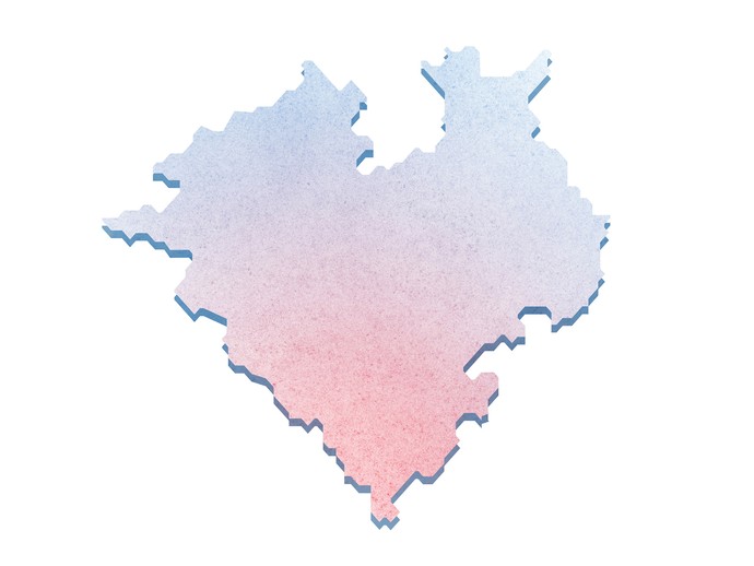 Illustration einer Karte von Westfalen-Lippe (vergrößerte Bildansicht wird geöffnet)